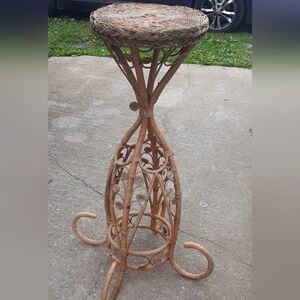 Vintage/Retro Wicker Boho Style Bench-lovely!!!!!